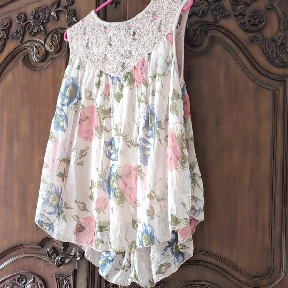Silk Overlay Ladies Top